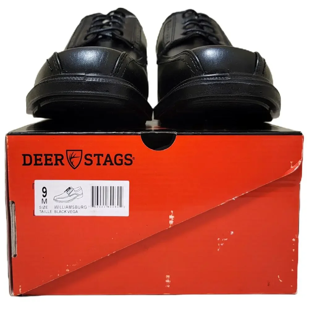 Deer Stags Men Bicycle Toe Derby Oxfords Williamsburg Size US 9M Black
